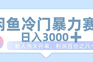 闲鱼冷门暴力赛道,一单 80%利润,新人轻松日入 1000+