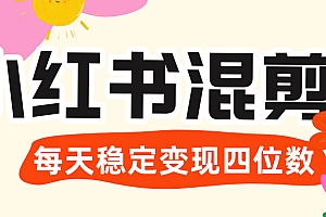 价值 3980 的小红书混剪, 虚拟变现 +全网项目库 , 日引 200+宝妈创业粉,每天稳定四位数变现