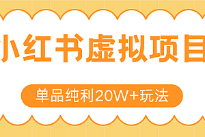 小红书卖虚拟产品,单品纯利20W+玩法分享(4节系列课程)